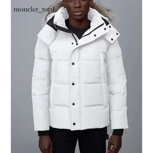 Kan mannen ontwerper Real Coyote Canada Puffer Jackets Fur Outdoor Wyndham Windscheper Jassen Outerwear Hooded Fourrure Manteau Down Jacket Coat Hiver Parka 8000