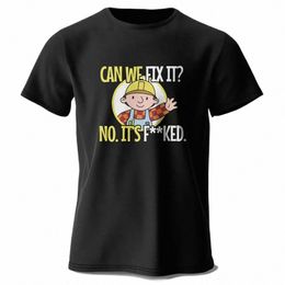 Kunnen We Het Fixen Grappige Reparatie Gedrukt 100% Cott Klassieke Vintage Grappige T-shirt Voor Mannen Vrouwen Sportkleding Tops Tees o2P6 #