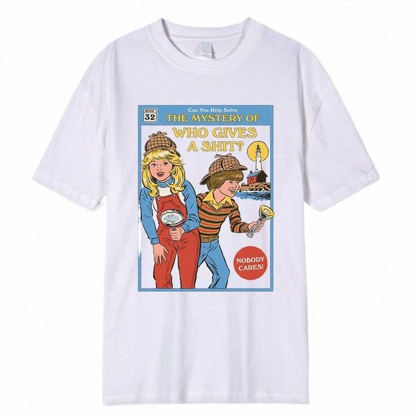Pouvez-vous aider Soe Le mystère de qui donne une merde hommes T-shirt Fi Casual Street T-shirt surdimensionné Lâche Cott Tee Vêtements A9Po #