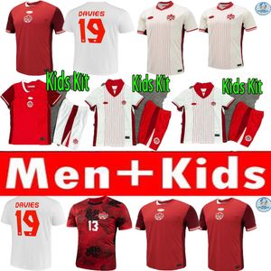 Canadá mejor calidad de producción Jerseys Maillot de Foot Kids and Mans Kit 24 25 Camisa de fútbol Equipo Nacional Copa Mundial Sinclair Fleming Buchanan David