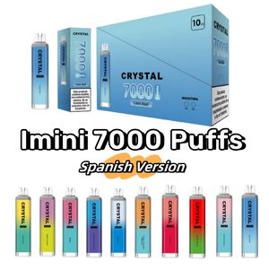 Canada Crystal 7000 Disposable Vape Pen Electronic Cigarette Mesh Coil 9000 Puffs Vapor 16ml 10 Flavors Device E Cigs Vaporizers Original Pod Pod Pod 10k Puff