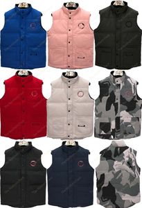 Canada Designer Down Vest Vestes de poche Parkas Fermeture à glissière à manches longues Badges Hommes Downs Manteau décontracté Canadian Goose Freestylecrew Tops Outwear Plusieurs Couleurs