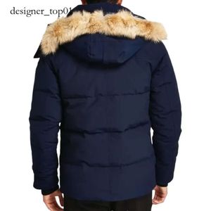 Canada Down Jacket Real Coyote Fur Designer Homme Puffer Windscheper Jassen Outerwear Hooded Fourrure Manteau Canada Canadian Down Jacket Coat Hiver Parka 37F8