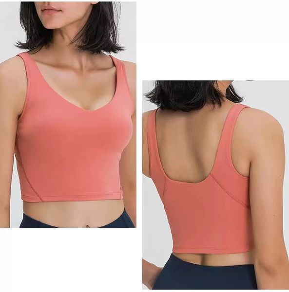 Débardeur Femmes Yoga Soutien-Gorge Chemises Gilet De Sport Fitness Tops Sexy Sous-Vêtements Solide Couleur Lady Tops avec Tasses Amovibles Yoga Sports Soutien-Gorge Réservoirs