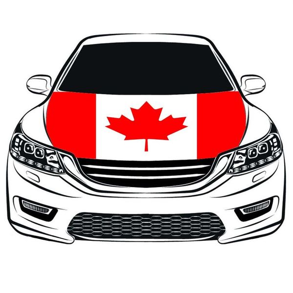 Cubierta del capó del coche de la bandera de Canadá 3 3x5 pies 100% telas elásticas del motor de poliéster se pueden lavar el capó del coche banner271e