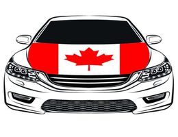 Le couvercle de la hotte de voiture du drapeau du Canada 33x5ft 100 tissus élastiques de la colyesterngine peut être lavé Banner de capot de voiture 7966625