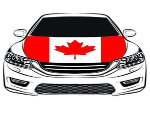 Canada Flag Car Hood Cover 33x5ft 100polyesterEngine Elastische stoffen kunnen worden gewassen auto Bonnet Banner7966625
