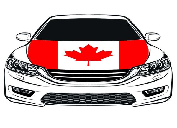 Cubierta para capó de coche con bandera de Canadá, 33x5 pies, 100 tejidos elásticos de poliéster, se puede lavar, pancarta para capó de coche 5714138