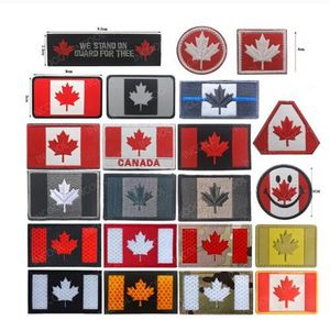 Collectable Canada Flag Embroidery Patch Canadian Maple Leaf Patches Tactical National Emblem Appliques Embroidered Badges