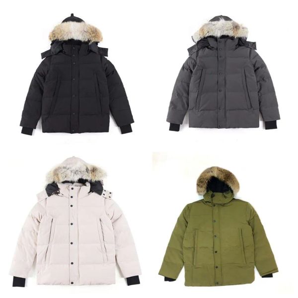 Canada Goosse Veste Down Designer Parkas Hommes Vêtements d'extérieur haut de gamme à capuche en fourrure de loup coupe-vent imperméable rembourré épaissir manteaux amovibles