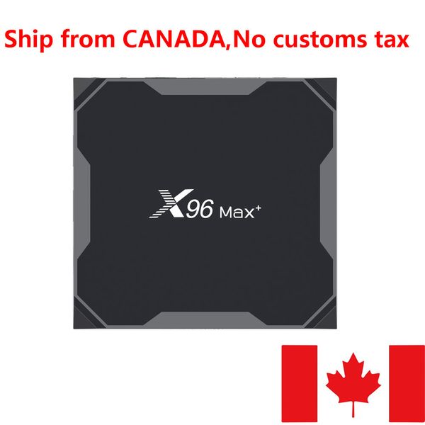 CANADA EN STOCK X96 MAX Plus Android 9.0 TV BOX 4GB Amlogic S905X3 8K 2.4G5G Dual Wifi 1000M Set Top Box