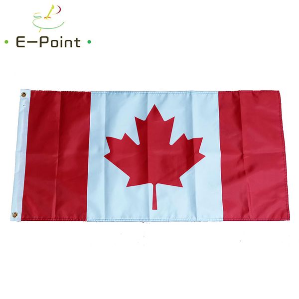 Drapeau national du Canada double face petite taille 1,5 x 3 pieds (45 x 90 cm) drapeau en polyester bannière décoration volant maison jardin