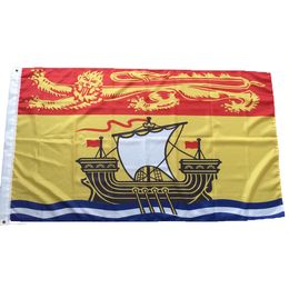 Canada New Brunswick State Flag 3x5FT 150x90cm banners reclame zeefdruk 68D polyester, gratis verzending, binnen buiten
