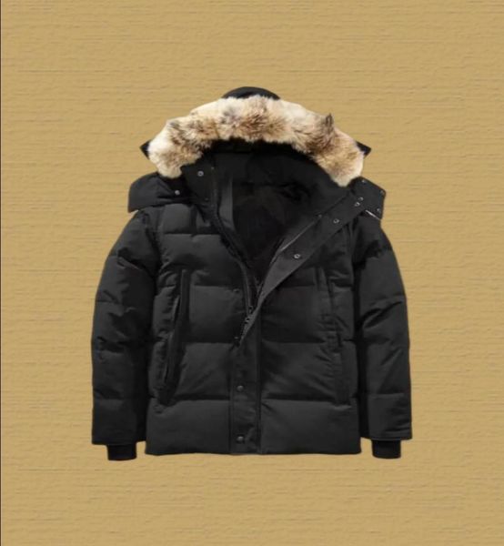 Canada Doudounes Hommes Designer Véritable Fourrure De Coyote En Plein Air Wyndham Coupe-Vent Jassen Vêtements D'extérieur À Capuchon Fourrure Manteau Doudoune Manteau Hiver Parka Doudoune XXL