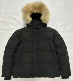 Canada Pufferjassen Heren Designer Echt Wolfsbont Outdoor Wyndham Windjack Jassen Bovenkleding Capuchon Fourrure Manteau Donsjack Jas Hiver Parka Doudoune