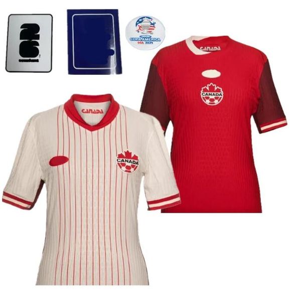 Jersey de fútbol de Canadá Maillot de Foot 2024 Copa América Copa Kit para niños 2025 Camisa de fútbol del equipo nacional canadiense 24/25 Versión de casa Buchanan Davies David David