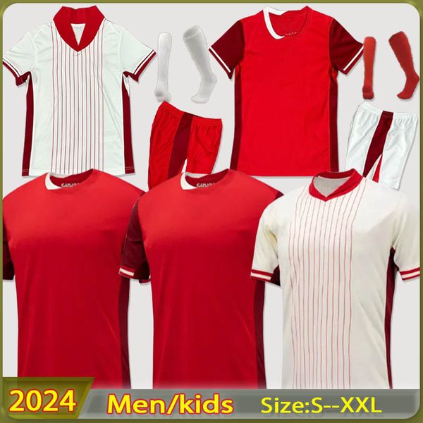 Jersey de fútbol de Canadá Maillot de Foot 2024 Kit canadiense de la Copa América Copa 2024 2025 Camisa de fútbol del equipo nacional 24/25 Jerseys de casa Buchanan Davies David