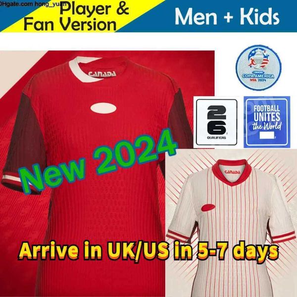 Canadá Soccer New Jersey Maillot de Foot Copa America Cup Kits 2025 Camisa de fútbol del equipo nacional canadiense 24/25 Versión de jugador en casa Buchanan