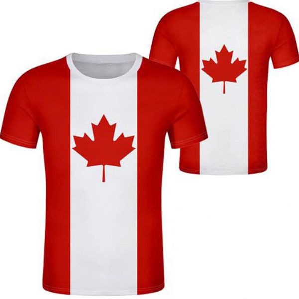 CANADA t-shirt bricolage sur mesure nom numéro peut pays t-shirt drapeau de la nation ca noir logo collège imprimer po français vêtements 276h