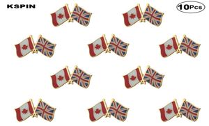 Pin de solapa con bandera de Canadá y Reino Unido, insignia de bandera, broche, insignias, 10 Uds. Por lote7213918
