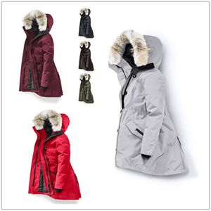 Canada femmes Rossclair Parka haute qualité longue à capuche fourrure de loup mode chaud doudoune en plein air manteau chaud DH