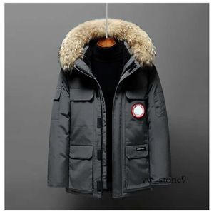 Canadas Chaqueta canadiense de longitud media para hombres y mujeres, invierno, nuevo estilo canadiense de gansos grandes, superó a los amantes, chaqueta Canadas de trabajo, ropa para hombres 6726