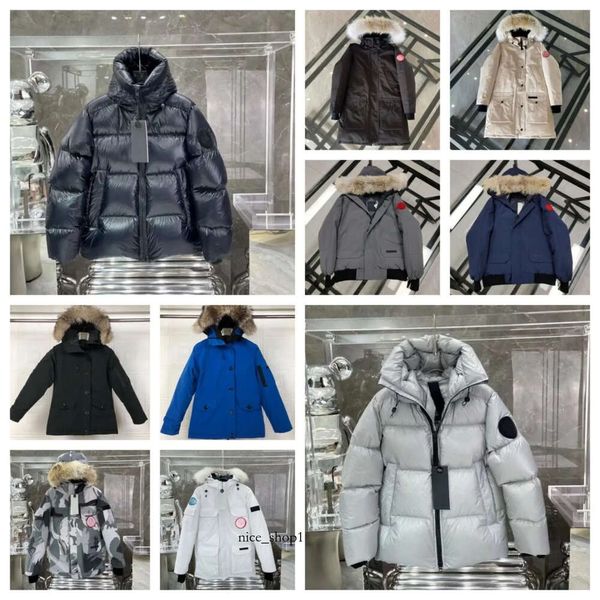 Canadá Goosejacket Diseñador de lujo Abajo Parkas Chaquetas Ropa de trabajo de invierno Chaqueta Al aire libre Espesado Moda Cálido Mantener Pareja Transmisión en vivo 2058