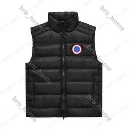 Canadas-gooses Chaquetas de chaleco acolchado de plumón para hombre Ropa de diseñador negra Relleno de pelusa 700 Tejido a prueba de viento Ganso canadiense mixto con la chaqueta de chaleco de plumón fino S7HE