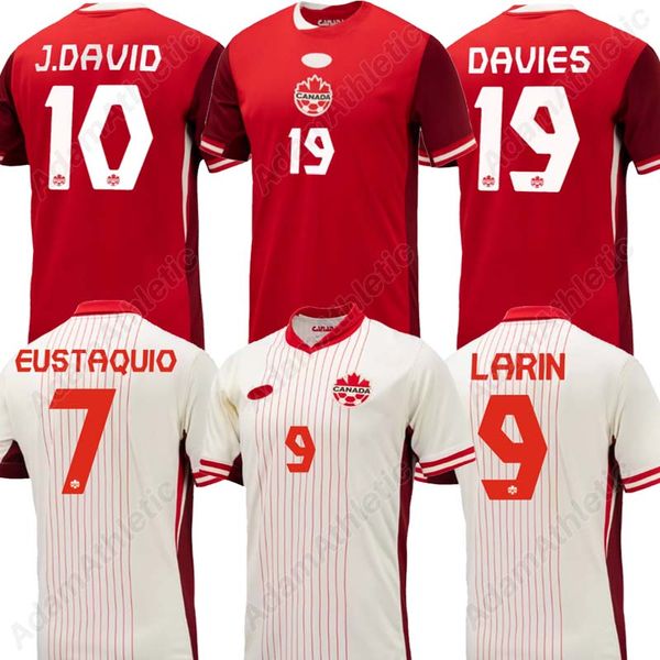 Canadas Soocer Jersey 2024 Davies Copa América J.David Larin Eustaquio Football Shirt Kit Kit 24 25 Buchanan Kone Jerseys