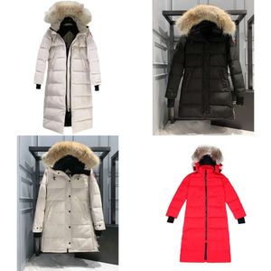 Vestes canadiennes de créateurs de l'oie de la longueur de la longueur de la longueur de la longueur en bas de parkas hiver thermages chauds chauds streetwear pour femmes