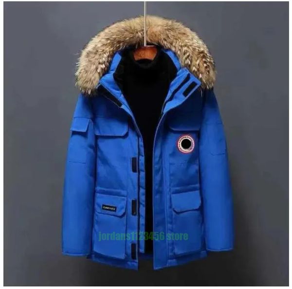 Canadian Mens Down Parkas Jackets Winter Travail Veste Veste extérieure épaissie Fashion chaude Garder le couple Live Broadcast Oichette Code