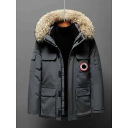 Vestes d'oie d'hiver canadiennes manteau chaud Parkas pour hommes vêtements de travail mode extérieure gardant Couple épaissi manteau de diffusion en direct573 Winter01