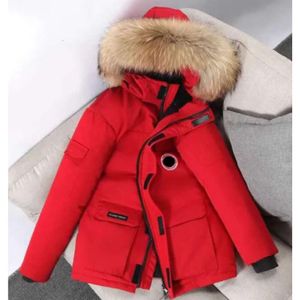 Vestes d'oie d'hiver canadiennes manteau chaud Parkas pour hommes vêtements de travail mode extérieure gardant Couple épaissi manteau de diffusion en direct957 Chenghao01