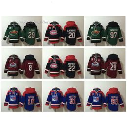 Canadiens Old Time Sudadera con capucha Cole Caufield Hockey Jersey Minnesota Wild Marc-andre Fleury Kirill Kaprizov Rangers Artemi Panarin Mika Zibanejad 9152 1371