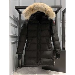 Canda Designer Canadian Goose Halflange versie Pufferjack Donsparka Winter Dikke warme jassen Dames Winddicht 9654