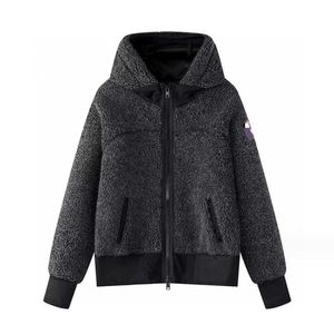 Canda Goose jas Herfst/winter Lamswollen capuchon Verdikte lamswollen jas Losse warme korte jassen Top Vrouwelijke gekonfijte jas Ontwerper Canadian Tech Fleece 13