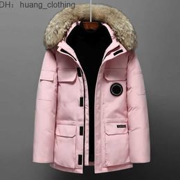 canda goose chaqueta Mujer y hombre Longitud media Invierno Nuevo estilo canadiense Ropa de trabajo para amantes Ropa gruesa para hombres 3 ZU4D Goose