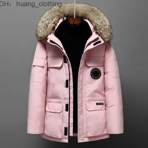 canda goose chaqueta Mujer y hombre Longitud media Invierno Nuevo estilo canadiense Ropa de trabajo para amantes Ropa gruesa para hombres 3 ZU4D Goose