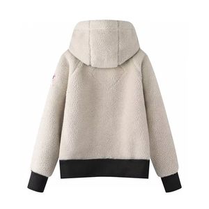 Canda Goose Vestes À Capuchon Épaissi Veste En Laine D'agneau Manteau Tech Polaire Fourrure Designer À Capuche Designer Canadian Goose Canada Bernaches Confits 587