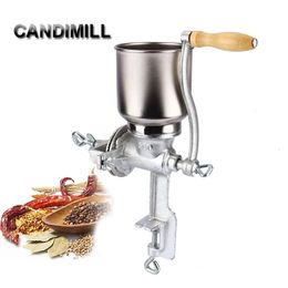 Candimill Handcrank Graanmolen Mill Spices Hebals Cereals Coffee Dry Food Grinding Machine Home Corn Crusher 240425