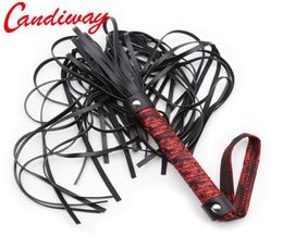 Candiway sexy CatWhip bdsm jeu adulte fétiche bondage cuir fessée Paddle fétiche Flogger jouets pour les Couples politiques Knot4856054