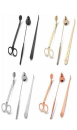 Kaarsaccessoire Cadeaupakket 3 in 1 Set Roestvrijstalen Kaars Bell Snuffers Lont Trimmer Kaarsenlont Dipper 3pcsset2399378