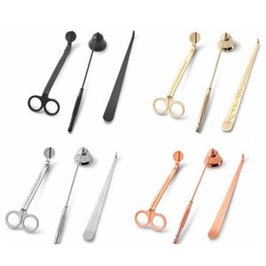 Bougie accessoire cadeau Pack 3 en 1 Set en acier inoxydable bougie Bell Snuffers mèche tondeuse bougie mèche Dipper 3pcs / set RRA2575