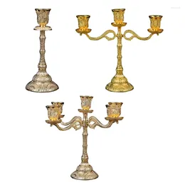 Kandelhouders 1/3/5 ARM Candelabra Metal Candlestick Ornamenten Holder Tafeldecoratie voor bruiloftsfeestje slaapkamer drop