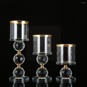 Kandelaars 1 Set Crystal Stick Stand Stand Table Living and Dining Room Candlestick Centerpieces voor kaarsen