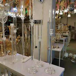 Bougeoirs 1 ensembles 3 pièces chandelier en acrylique Table artisanat centre de mariage pilier route plomb fête décoration de la maison