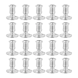 Candle Holders 10/20PCS Bases Plastic Electric Black Stands For Decoration