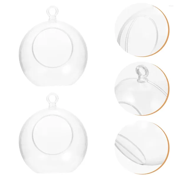 Bougeoirs 10 pièces boule de décoration de noël ornements transparents boules en plastique remplissables arbres de noël ampoule décorative artisanat