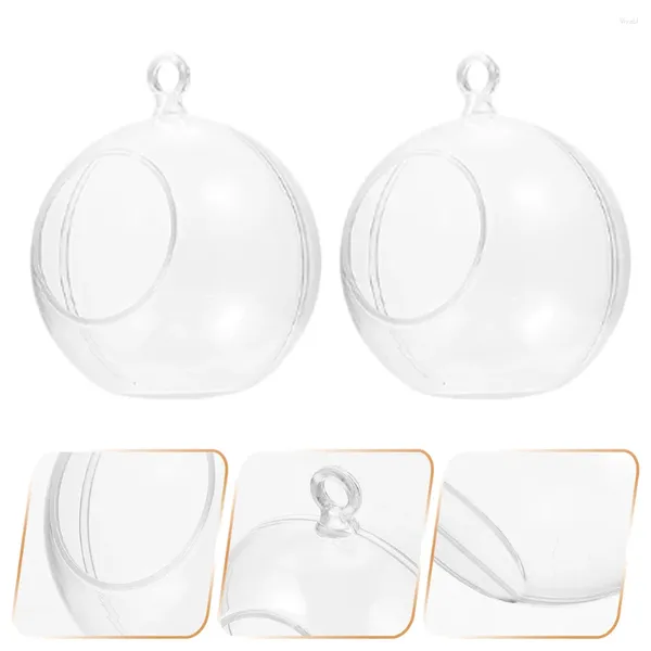 Bougeoirs 10 pièces décorations de noël boule fête artisanat décoratif ornements en plastique transparent sphères remplissables d'arbre