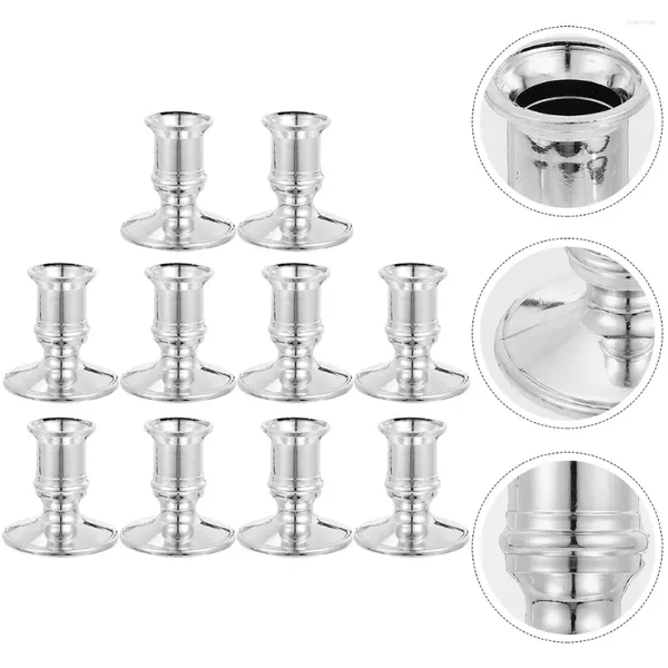 Bougeoirs 10 pcs Décorations de table de mariage de base électronique